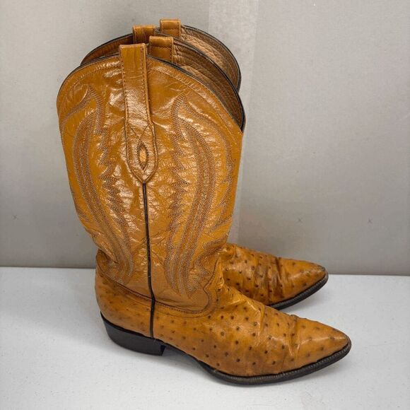 Vintage Villano Ostrich Boots Mens Size 9.5 EE Very Good Condition - Picture 5 of 11